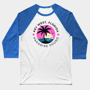 Key West Florida Paradise Found Design Baseball T-Shirt